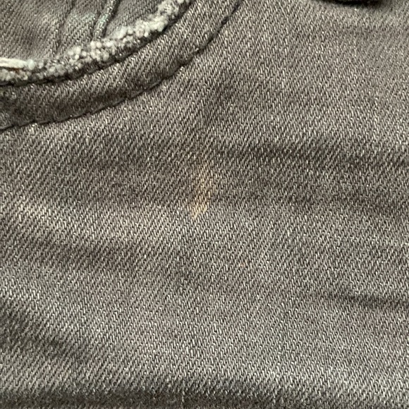 Women’s Madewell Denim Gray Jeans High Riser Skinny Creased Size 26 Stretch - Picture 6 of 14